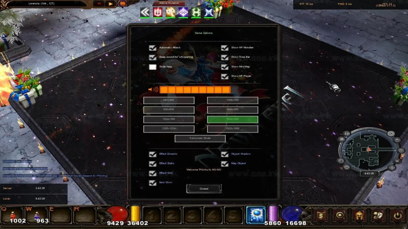 《奇迹Mu Moldovan Season6 Ep19》经典怀旧2.5D奇迹MU端游外版+EMOJ表情+每日签到+自动寻路+宝石叠加+迷你地图_Aae_Source